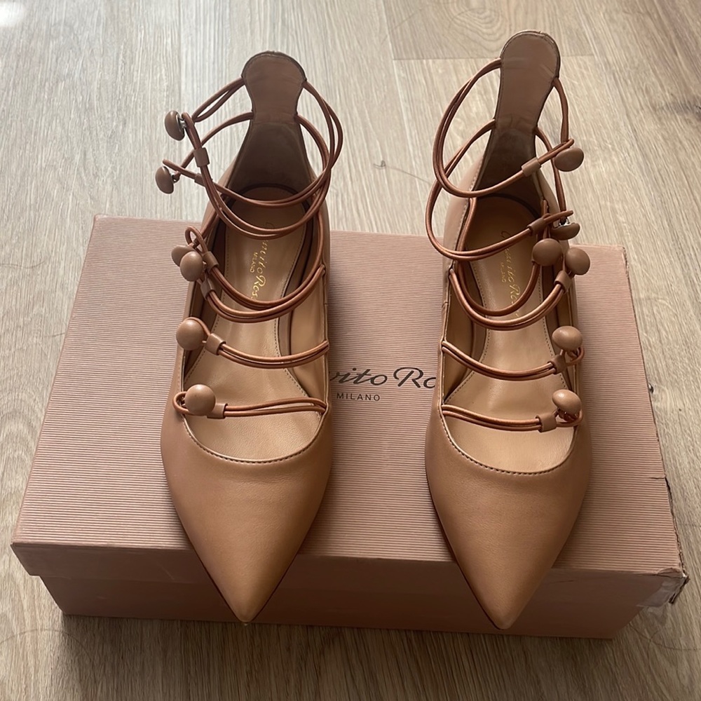 Gianvito Rossi Marquis flat strappy pointed toe